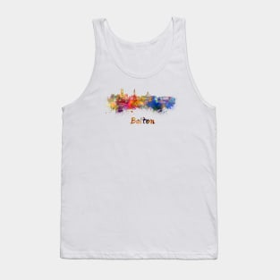 Bolton skyline in watercolor Tank Top